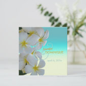 Invitation mariage tropical de Plumerias (Debout devant)