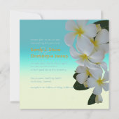 Invitation mariage tropical de Plumerias (Dos)