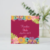 Invitation mariage tropical do-it-yourself couleur arrière -  (Debout devant)