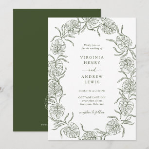 Invitation Mariage Tropical Élégant