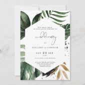 Invitation Mariage tropical élégant le mariage de (Devant)
