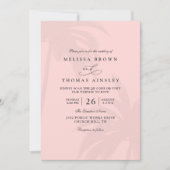 Invitation Mariage tropical élégant moderne Code QR Palmier r (Devant)
