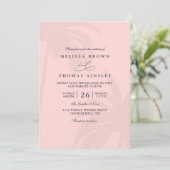 Invitation Mariage tropical élégant moderne Code QR Palmier r (Debout devant)