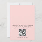 Invitation Mariage tropical élégant moderne Code QR Palmier r (Dos)