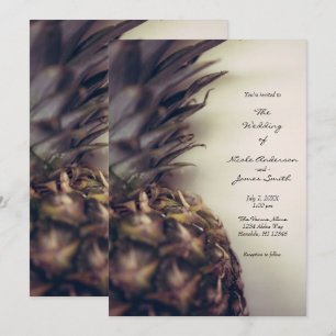 Invitation Mariage Tropical Élégant sur une Plage d'Île à l'A