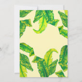 Invitation Mariage tropical élégant Tropicana Gold Leaves (Dos)