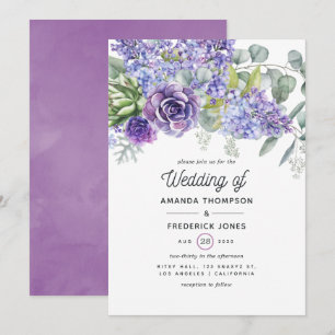 Invitation Mariage Tropical Eucalyptus Succulents