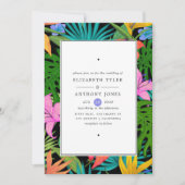 Invitation Mariage Tropical Exotique Coloré (Devant)