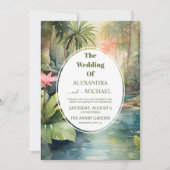 Invitation Mariage tropical floral (Devant)