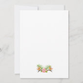 Invitation Mariage tropical floral (Dos)