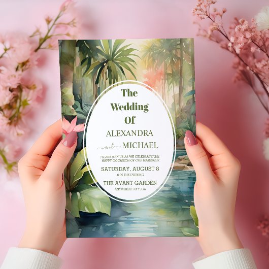 Invitation Mariage tropical floral