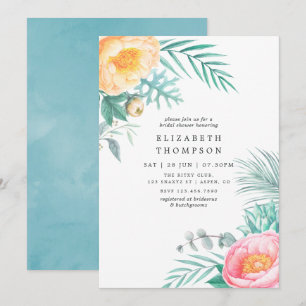 Invitation Mariage tropical floral d'été