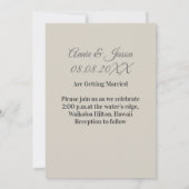 Invitation mariage tropical floral hawaïen vintage (Dos)