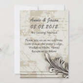 Invitation mariage tropical floral hawaïen vintage (Dos)