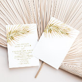 Invitation Mariage Tropical Gold Palm