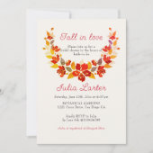 Invitation Mariage Tropical Hibiscus Orange Brûlé (Devant)