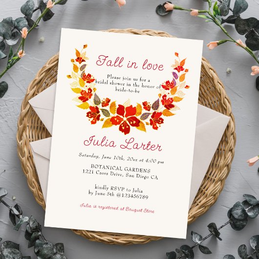 Invitation Mariage Tropical Hibiscus Orange Brûlé