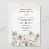 Invitation Mariage tropical mexicain de destination Code QR P (Devant)