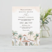 Invitation Mariage tropical mexicain de destination Code QR P (Debout devant)