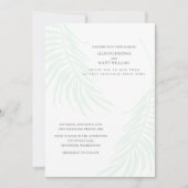 Invitation Mariage tropical minimal vert et blanc chic (Devant)