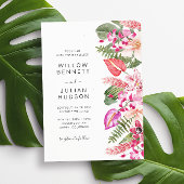 Invitation Mariage tropical moderne