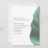 Invitation Mariage Tropical Monstera Palm Leaf (Devant)