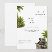 Invitation Mariage Tropical Nuptial Pour Les Couples (Devant / Derrière)