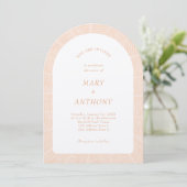 Invitation Mariage tropical orange (Debout devant)