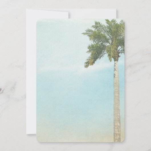 Invitation Mariage Tropical Palm Tree (Dos)
