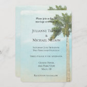 Invitation Mariage Tropical Palm Tree (Devant / Derrière)