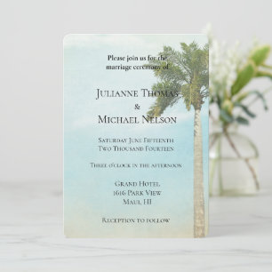 Invitation Mariage Tropical Palm Tree