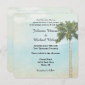 Invitation Mariage Tropical Palm Tree (Devant / Derrière)