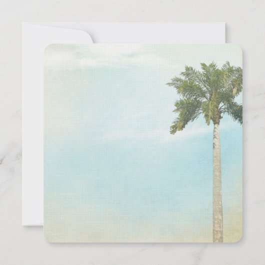 Invitation Mariage Tropical Palm Tree (Dos)