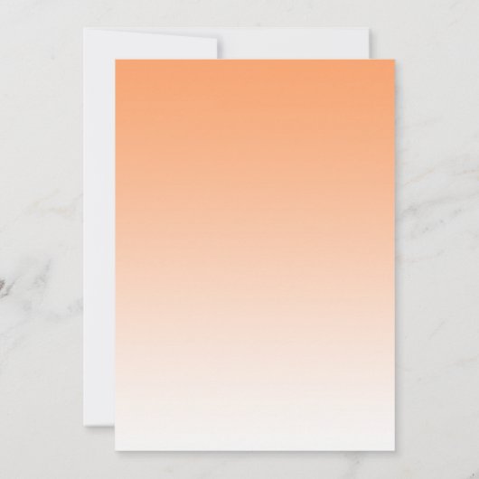 Invitation Mariage Tropical Palm Tree Orange Beach (Dos)