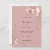 Invitation Mariage Tropical Pink (Devant)