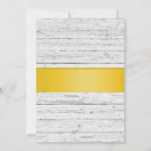 Invitation Mariage tropical Plumeria Hawaiian Fleurs Bois (Dos)