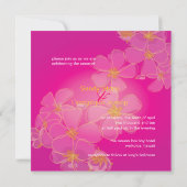 Invitation Mariage tropical/plumérias/destination (Dos)