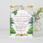 Invitation Mariage tropical romantique (Debout devant)