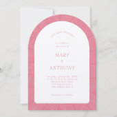 Invitation Mariage tropical rose (Devant)