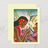 Invitation Mariage Tropical Sauvegarder La Date Luau Annonces (Devant / Derrière)