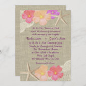 Invitation Mariage Tropical Starfish (Devant / Derrière)