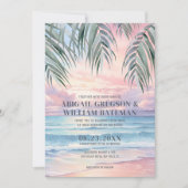 Invitation Mariage Tropical Sunset Beach (Devant)