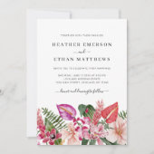 Invitation Mariage Tropical sur la Plage (Devant)