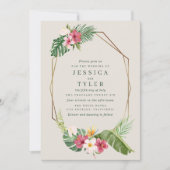 Invitation Mariage Tropical sur la Plage (Devant)