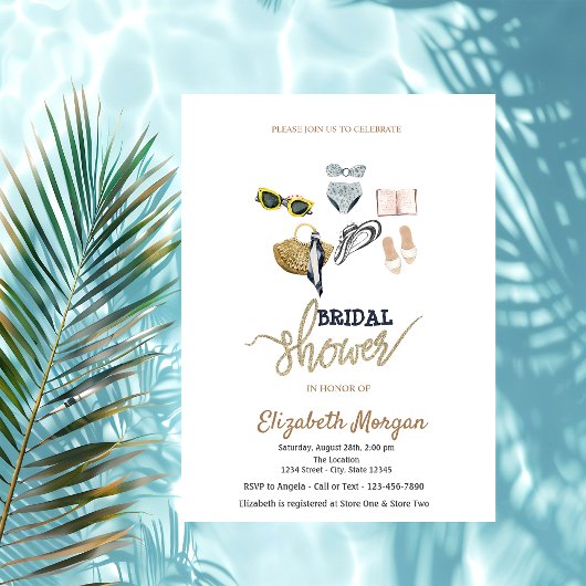 Invitation Mariage Tropical sur la Plage