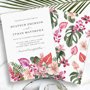 Invitation Mariage Tropical sur la Plage