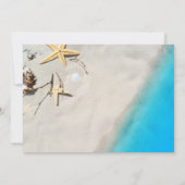 Invitation Mariage tropical sur la plage de l'océan Enregistr (Dos)