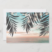 Invitation Mariage Tropical sur la Plage | Photo de Guirlande (Dos)