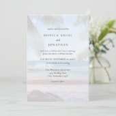 Invitation Mariage Tropical sur la Plage V2 (Debout devant)