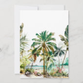 Invitation Mariage tropical sur une plage de destination (Dos)